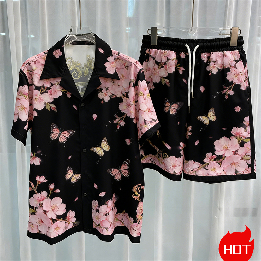 Queer Men'S Fashion - Digital printed men's set fashion two-piece