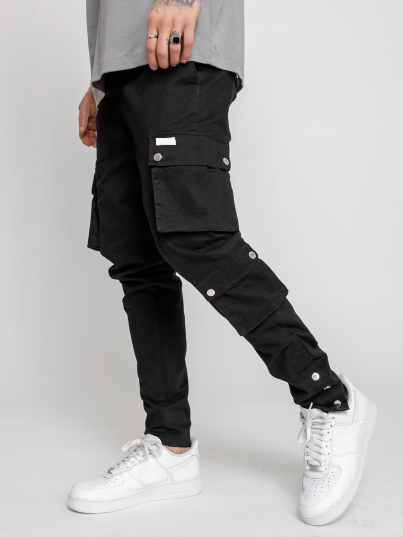 Mens Fashion Cargo Pants - Men's work pants autumn new button