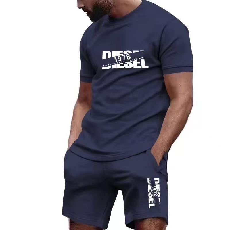 Queer Men'S Fashion - 2026 new summer men's T-shirt+shorts set