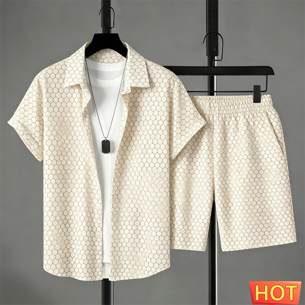 Queer Men'S Fashion - Summer Outfits Man Shirt Set Gradient