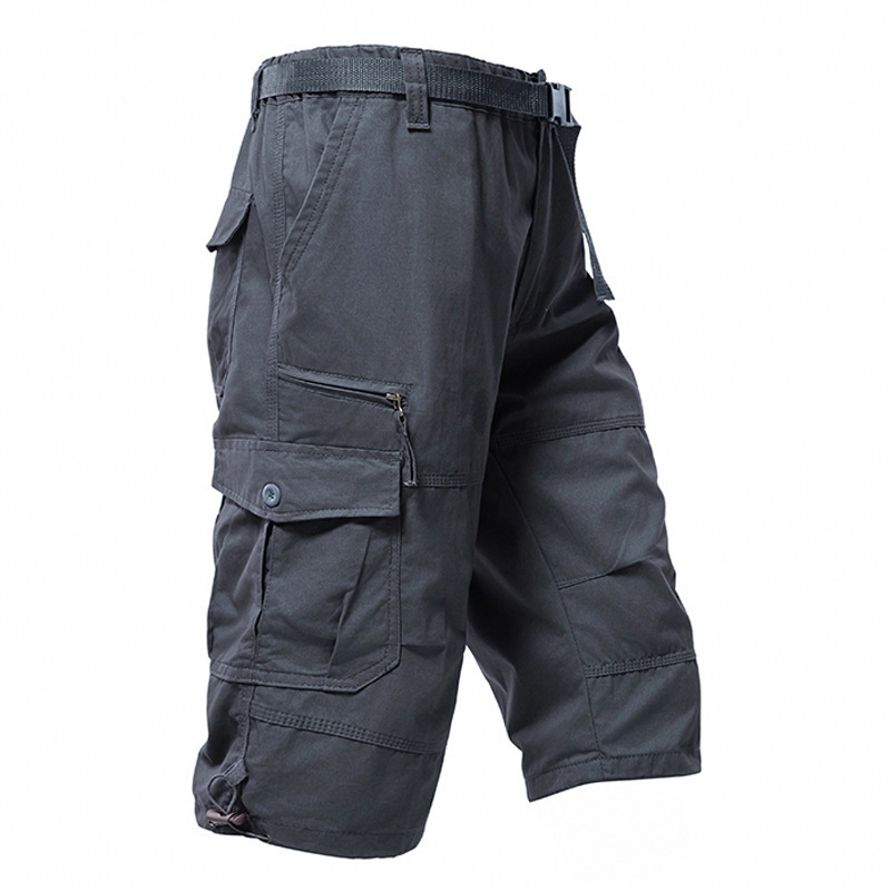 Mens Fashion Cargo Pants - Men's Cotton 3/4 Pants Loose Plus