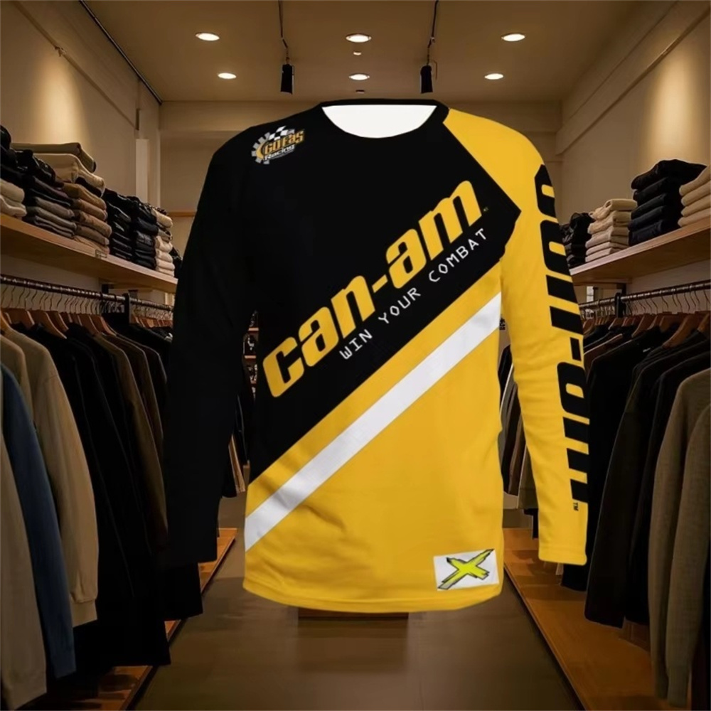 Queer Men'S Fashion - Motorcycle Racing Long Sleeve Round Neck