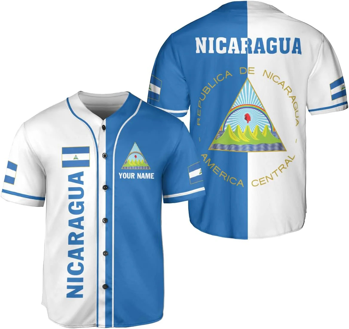 Personalized Name Nicaragua De - огляд і ціна Mens Fashion Baseball Jersey