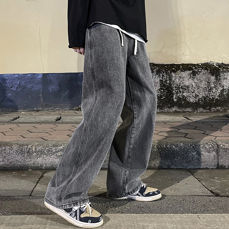 Korean Fashion Men's Baggy Jea - огляд і ціна Men'S Fashion Grey Jeans