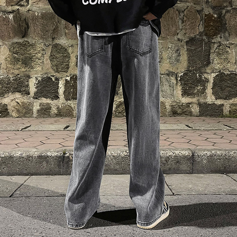 Korean Fashion Men's Baggy Jea - огляд і ціна Men'S Fashion Grey Jeans