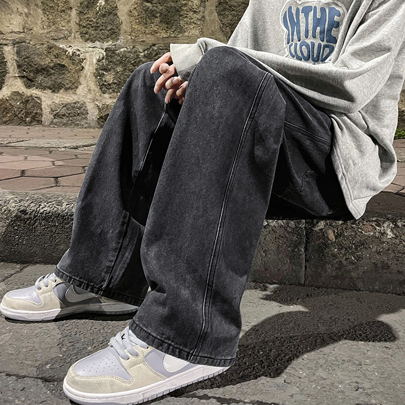 Korean Fashion Men's Baggy Jea - огляд і ціна Men'S Fashion Grey Jeans