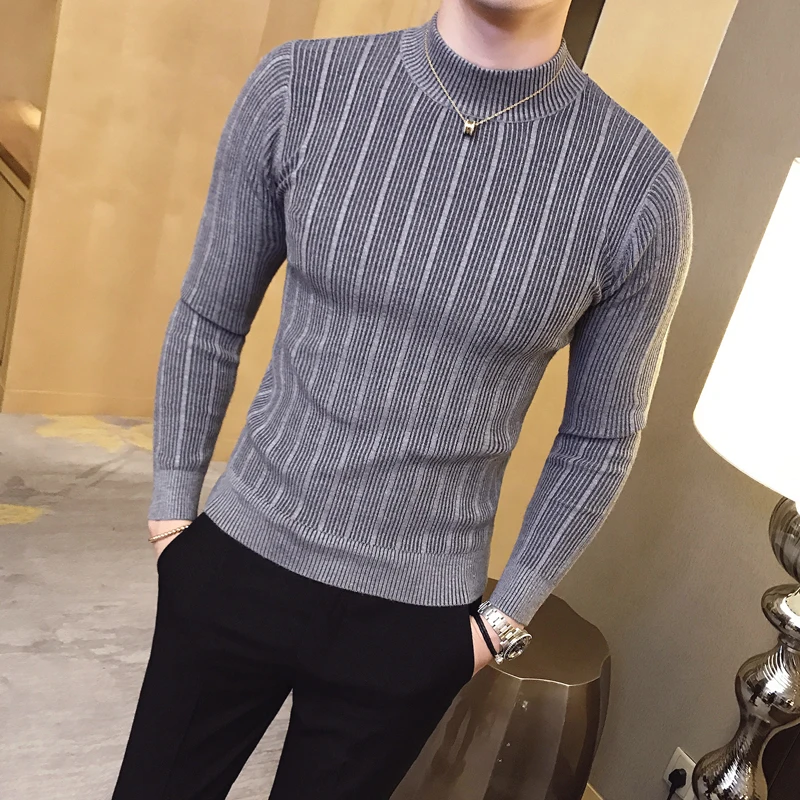 New Autumn Winter High Collar  - огляд і ціна Mens Fashion Jumpers