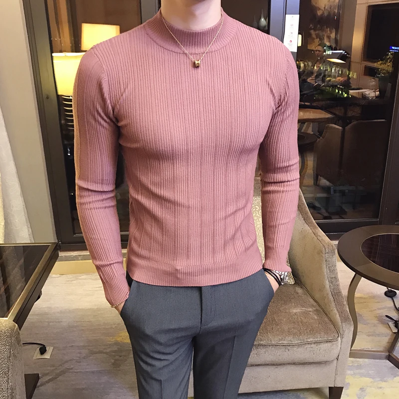 New Autumn Winter High Collar  - огляд і ціна Mens Fashion Jumpers