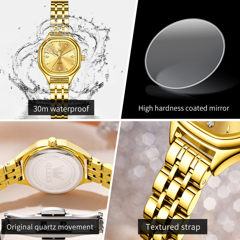 OLEVS 5888 Ladies Watches Gold - огляд і ціна Men'S Fashion Box