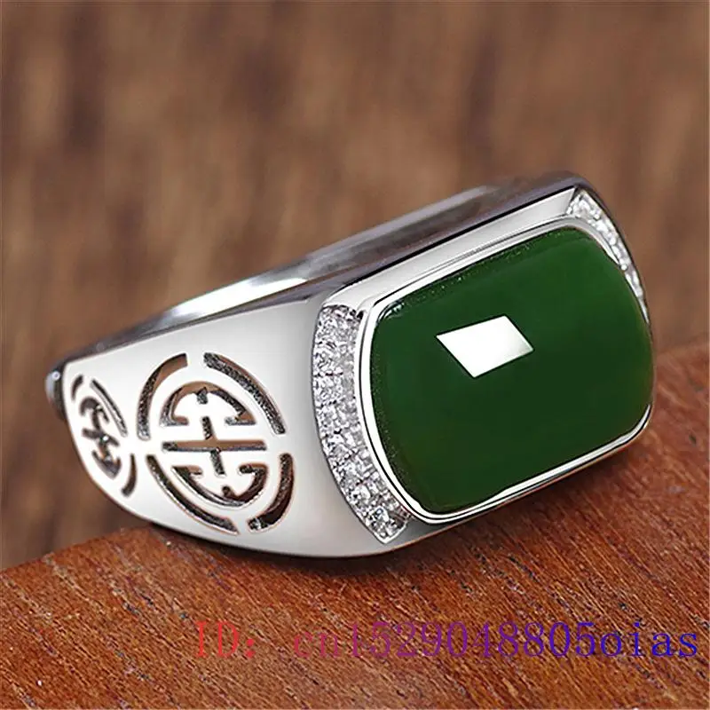 Green Jade Ring Gifts Fashion  - огляд і ціна Men'S Fashion Rings