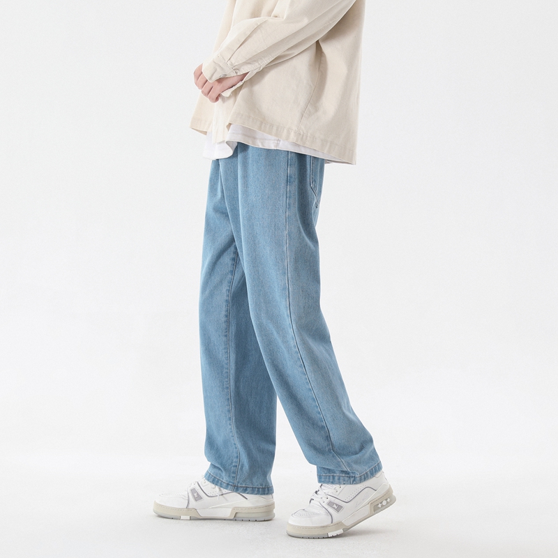 2023 New Korean Fashion Men's  - огляд і ціна Men'S Fashion Grey Jeans