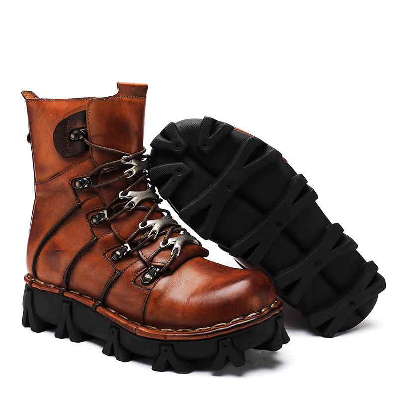 Fashion Men's Cowhide Genuine  - огляд і ціна Men'S Fashion Hiking Boots