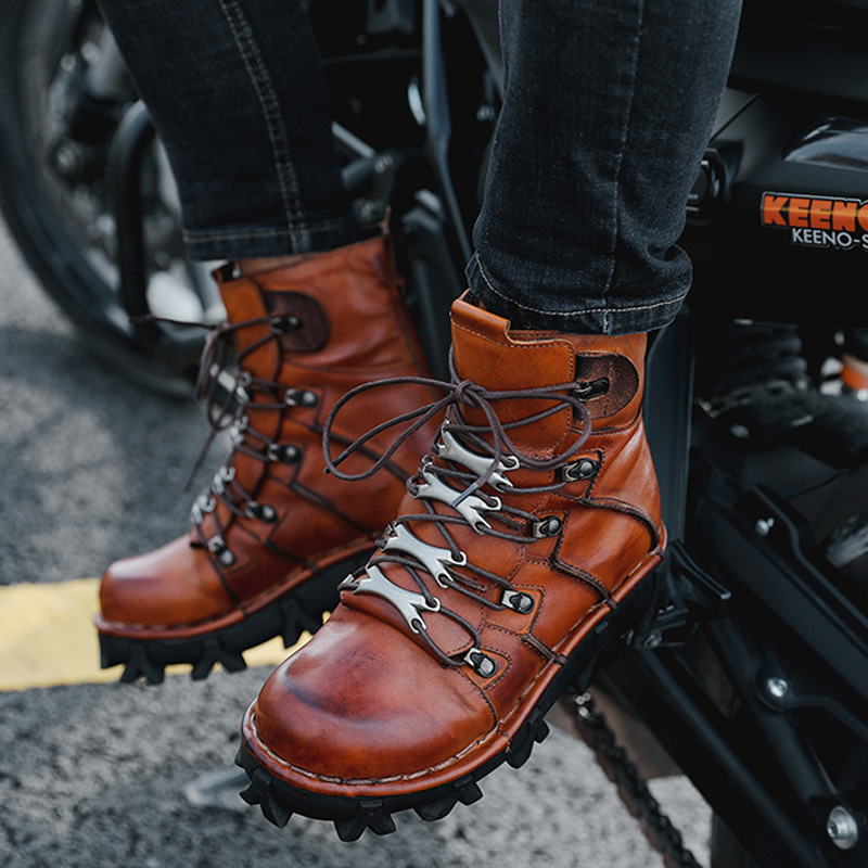 Fashion Men's Cowhide Genuine  - огляд і ціна Men'S Fashion Hiking Boots