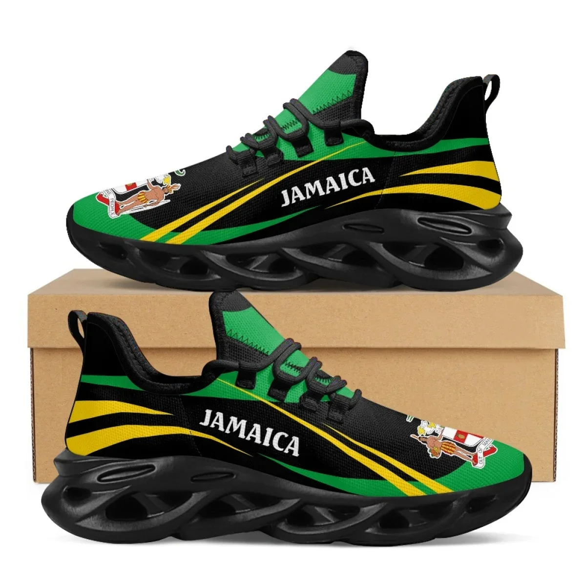 Jamaica Flag Print Shoes Men S - огляд і ціна Mens Fashion Trainers