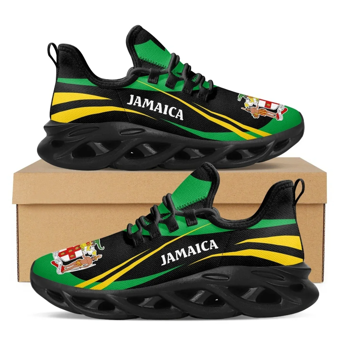 Jamaica Flag Print Shoes Men S - огляд і ціна Mens Fashion Trainers