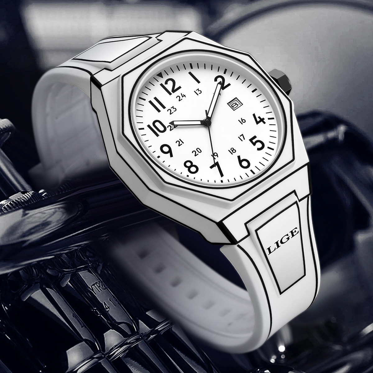 LIGE New Men Watch Military Me - огляд і ціна Men'S Fashion Box
