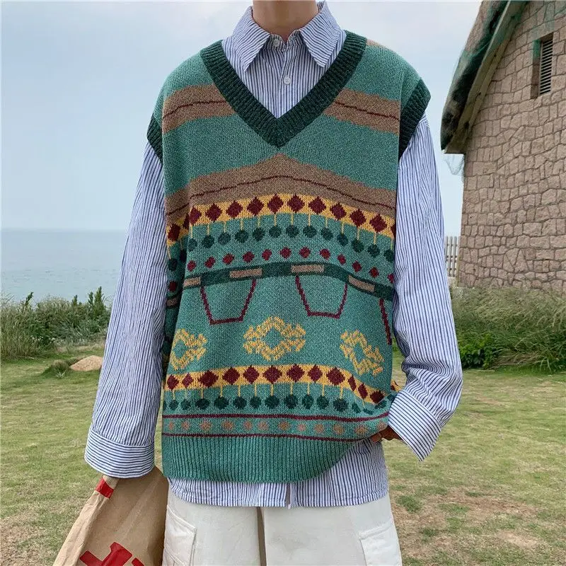 Waistcoat Korean Fashion Knit  - огляд і ціна Men'S Fashion Reviews