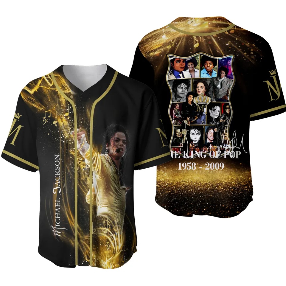 2026Michael Jackson Moonwalker - огляд і ціна Mens Fashion Baseball Jersey