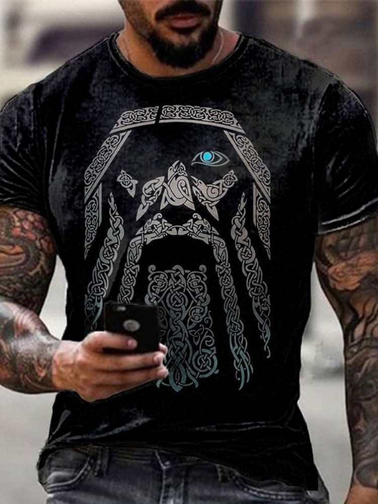 Tribal Style 3D Wolf Print Men - огляд і ціна Queer Men'S Fashion