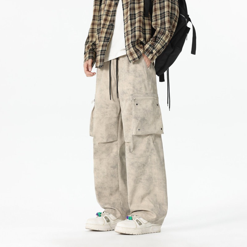 Men's Elastic High-waist Pocke - огляд і ціна Mens Fashion Cargo Pants