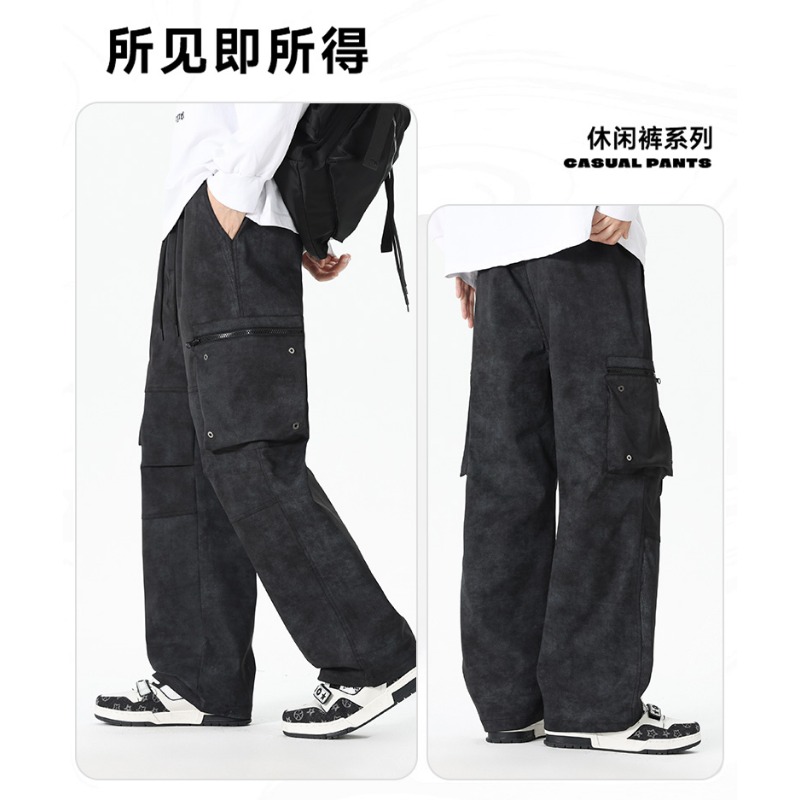 Men's Elastic High-waist Pocke - огляд і ціна Mens Fashion Cargo Pants