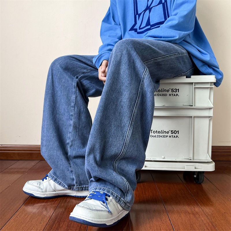 New Korean Fashion Men's Baggy - огляд і ціна Men'S Fashion Grey Jeans