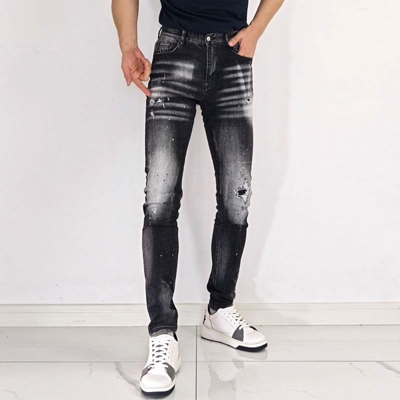 Men's High Street Hip Hop Graf - огляд і ціна Men'S Fashion Grey Jeans