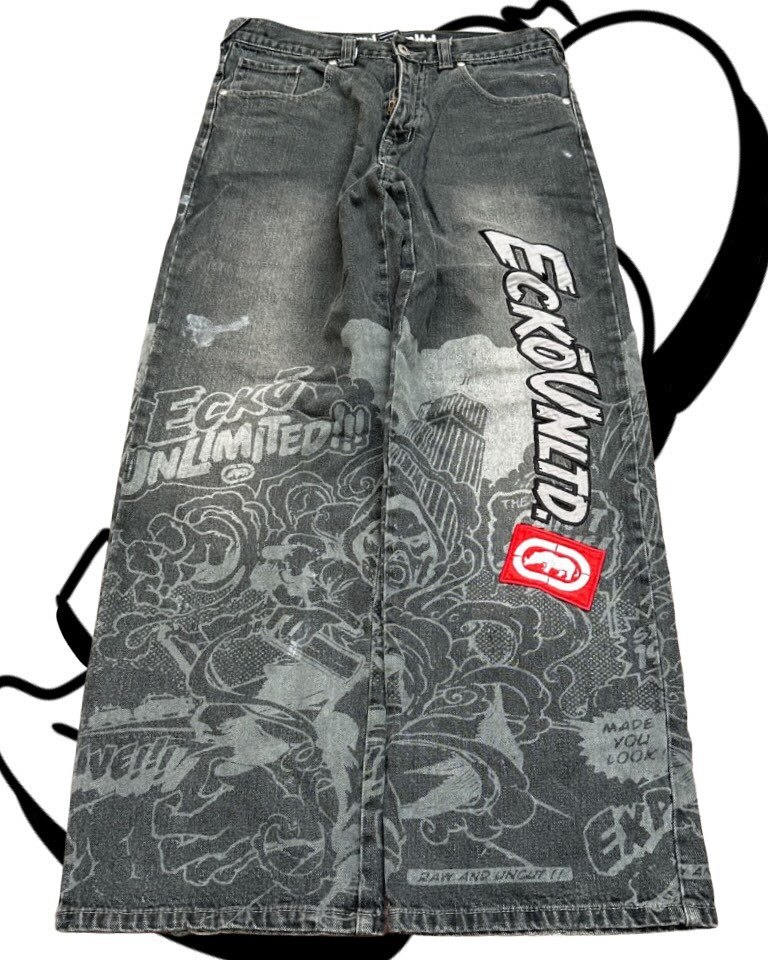 American Fashion Printing Jean - огляд і ціна Men'S Fashion Grey Jeans