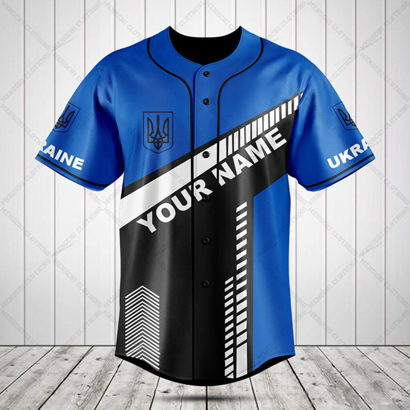 Custom Name Ukraine Shield Gra - огляд і ціна Mens Fashion Baseball Jersey
