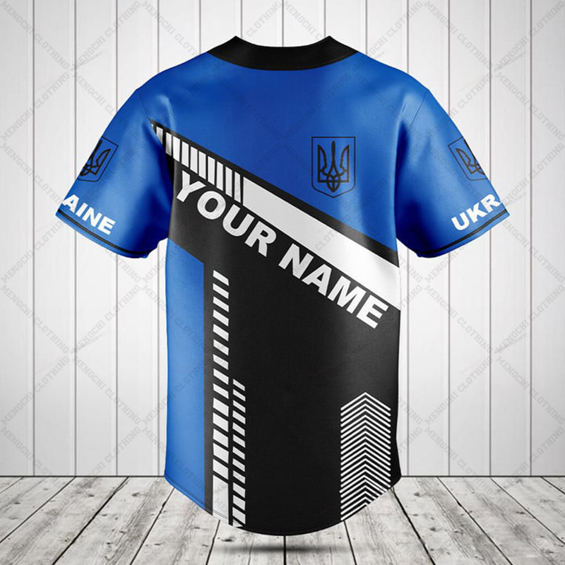 Custom Name Ukraine Shield Gra - огляд і ціна Mens Fashion Baseball Jersey