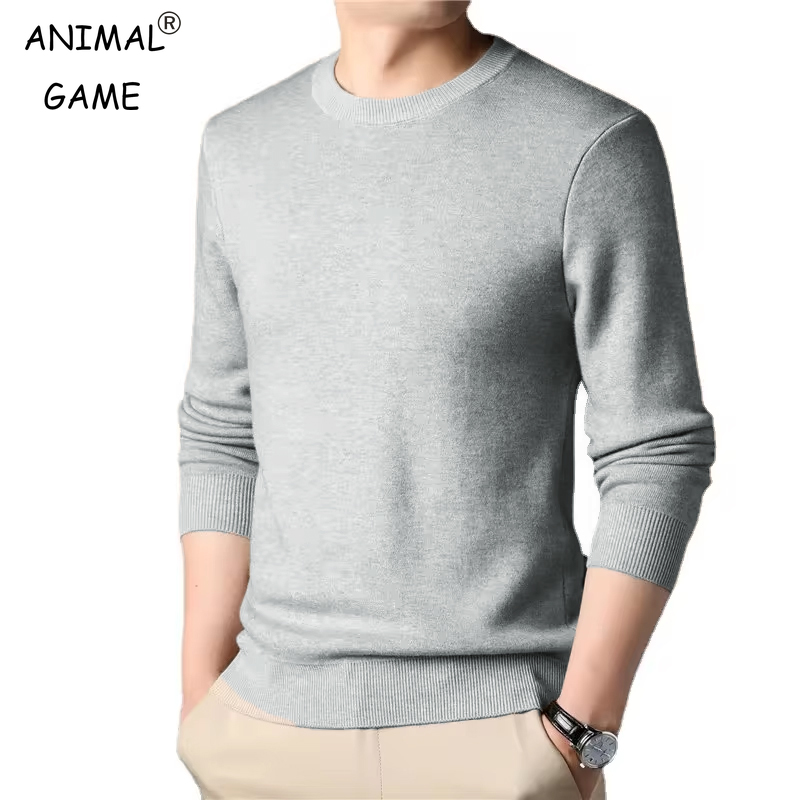 Men's Solid Color Knitted Pull - огляд і ціна Mens Fashion Jumpers