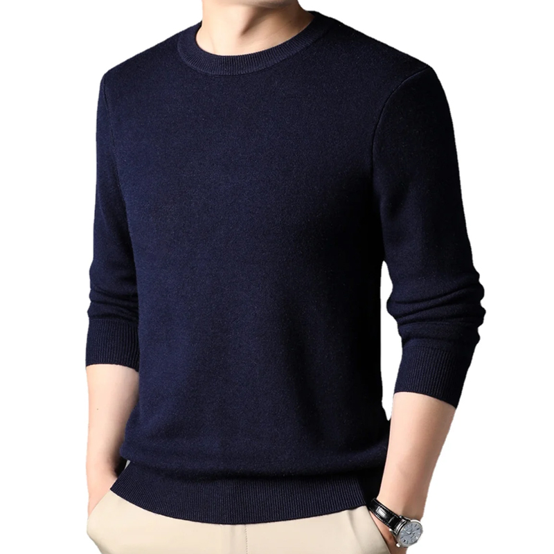 Men's Solid Color Knitted Pull - огляд і ціна Mens Fashion Jumpers