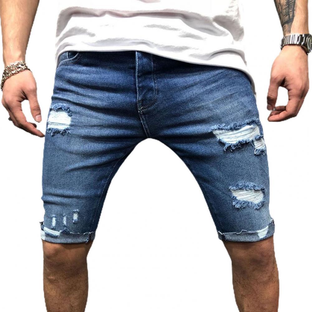 Men Short Jeans Denim Tight Sh - огляд і ціна Skinny Jeans Ripped