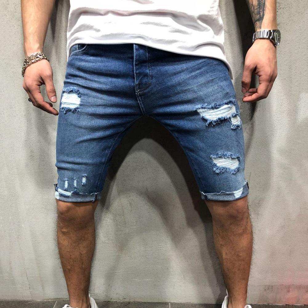 Men Short Jeans Denim Tight Sh - огляд і ціна Skinny Jeans Ripped