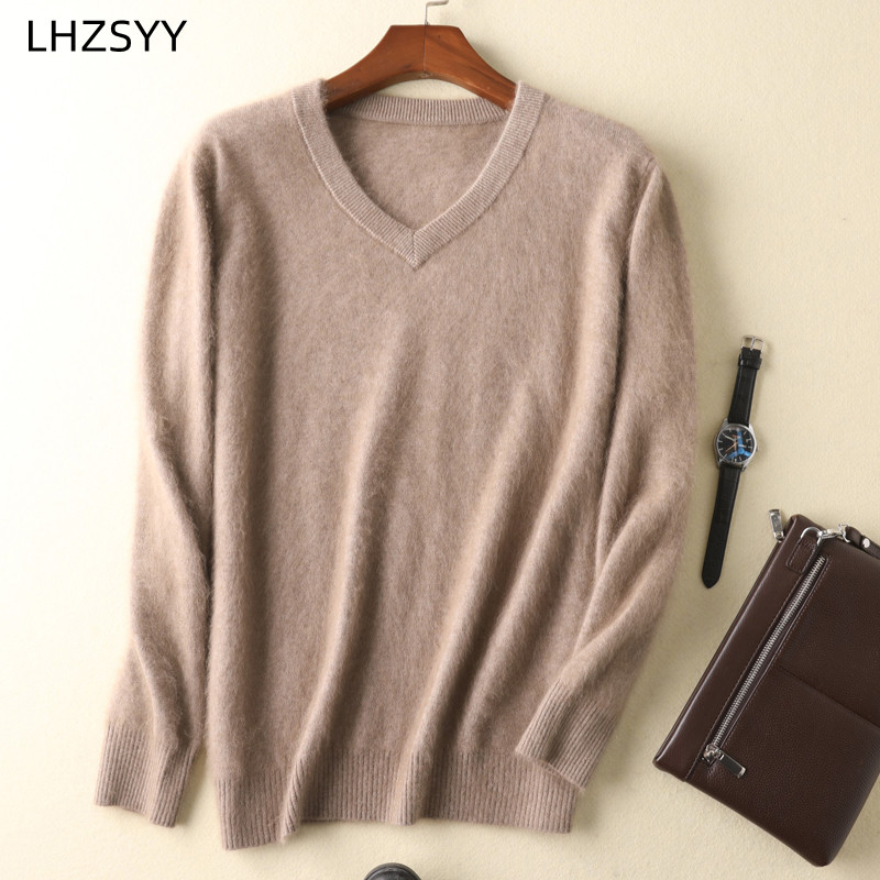 LHZSYY Men's 100% Mink Cashmer - огляд і ціна Mens Fashion Jumpers