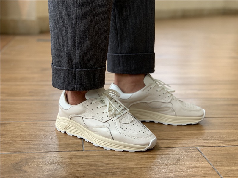 Round-toe Lace-up Casual White - огляд і ціна Mens Fashion Trainers