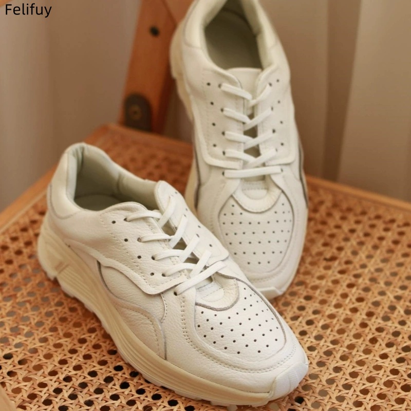 Round-toe Lace-up Casual White - огляд і ціна Mens Fashion Trainers