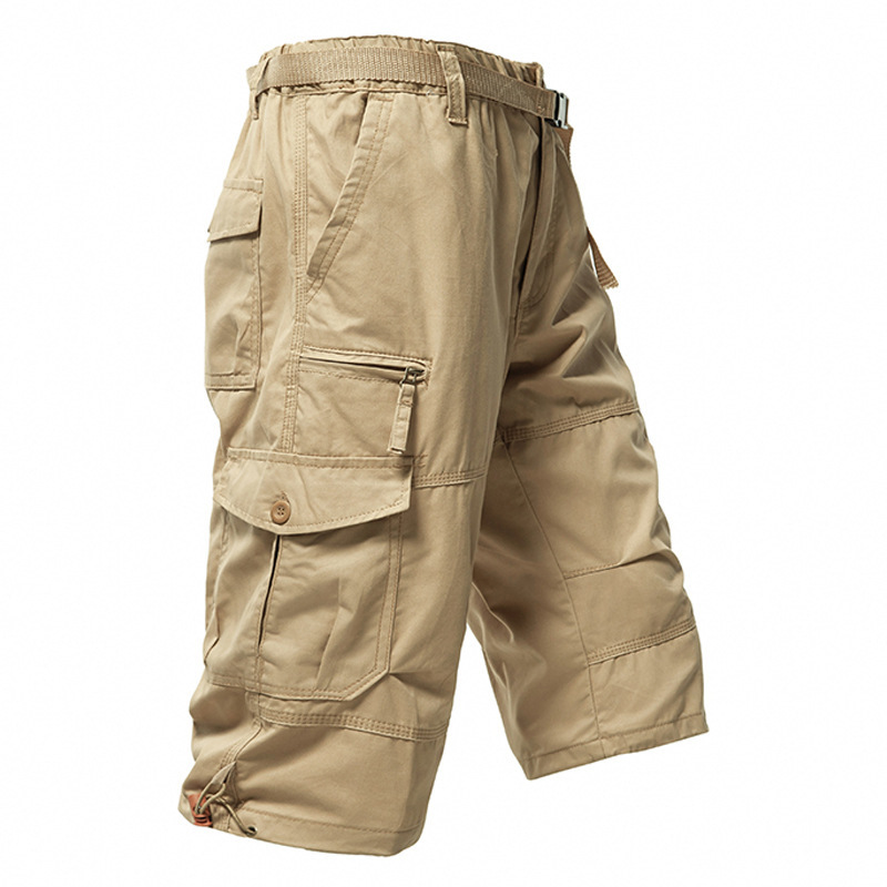 Men's Cotton 3/4 Pants Loose P - огляд і ціна Mens Fashion Cargo Pants