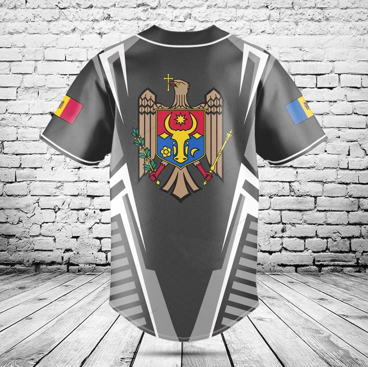 Custom Name Moldova Flag Graph - огляд і ціна Mens Fashion Baseball Jersey