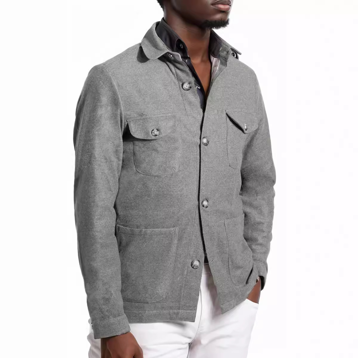 Wool Blend Jacket Man Classic  - огляд і ціна Mens Fashion Style Images