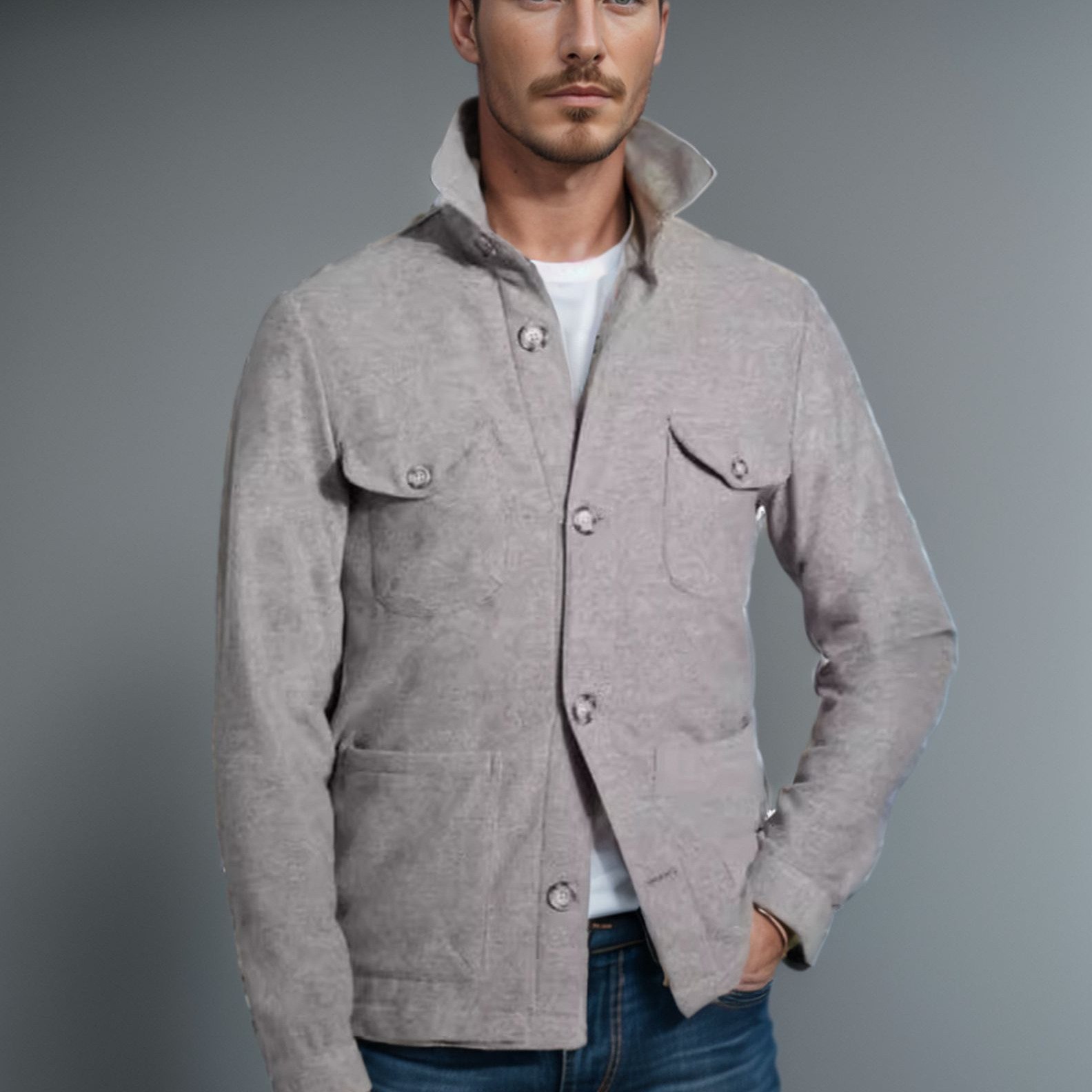 Wool Blend Jacket Man Classic  - огляд і ціна Mens Fashion Style Images