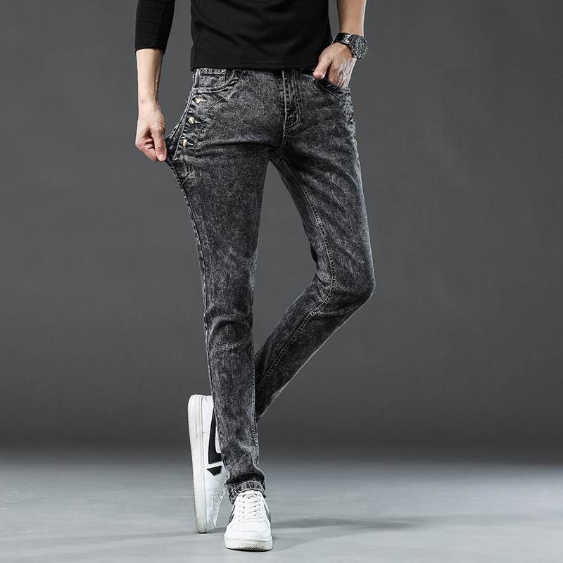Classic Slim Vintage Fashion M - огляд і ціна Men'S Fashion Grey Jeans
