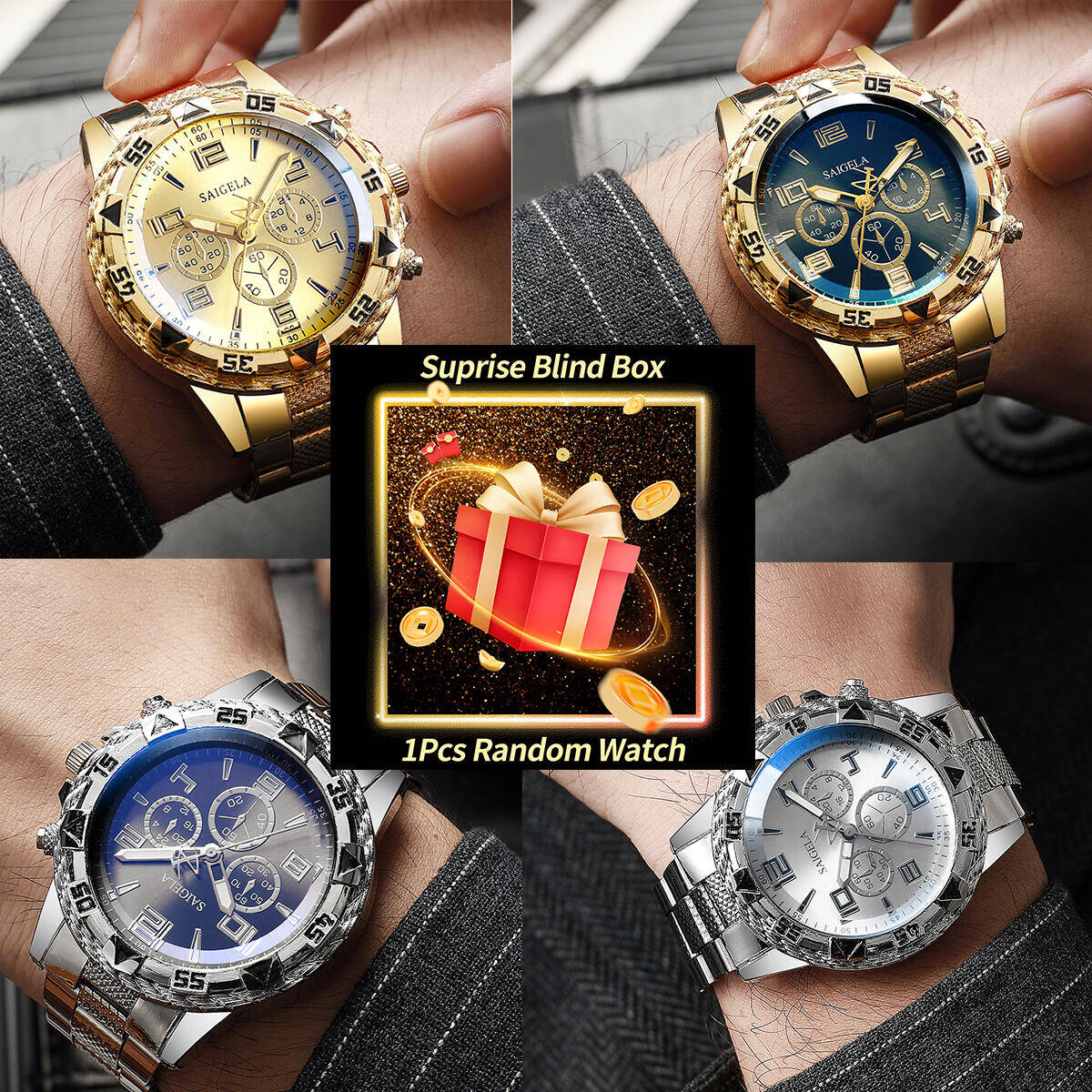 1PC Surprise Mystery Watch Bli - огляд і ціна Men'S Fashion Box
