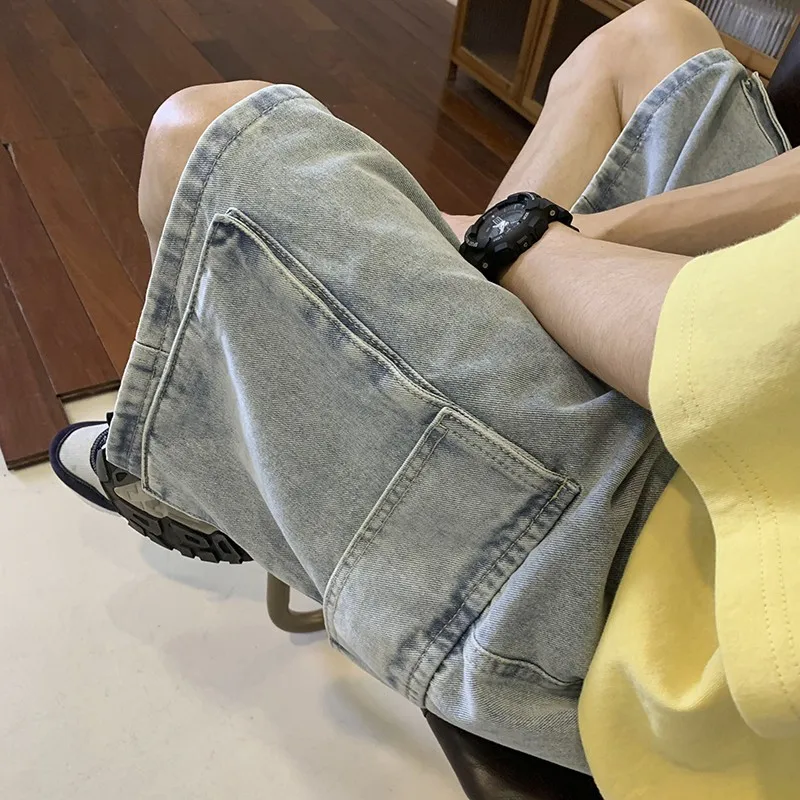 Korean Large Pocket Cargo Deni - огляд і ціна Mens Fashion Cargo Pants