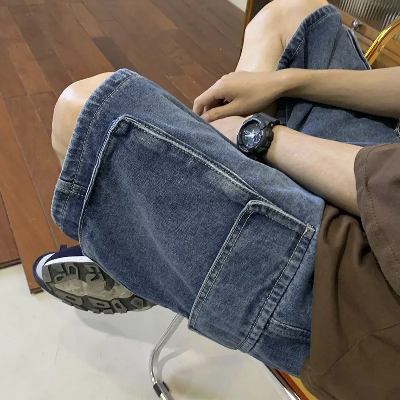 Korean Large Pocket Cargo Deni - огляд і ціна Mens Fashion Cargo Pants