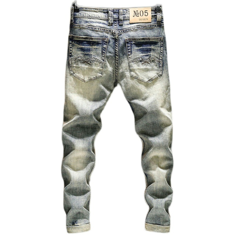 Elastic Old Pants Men's Jeans  - огляд і ціна Skinny Jeans Ripped