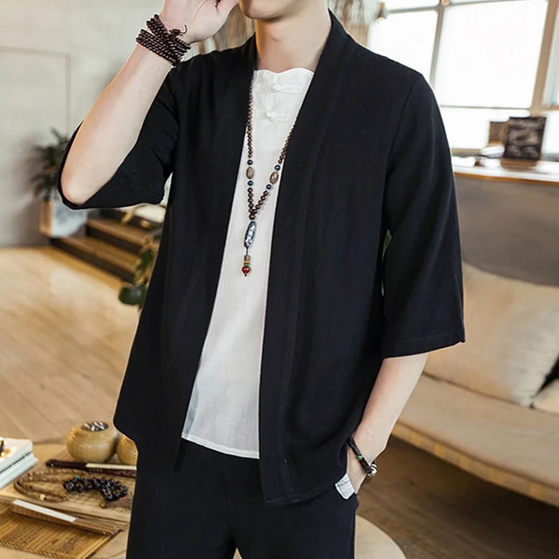 Japanese Kimono Men Cardigan S - огляд і ціна Mens Fashion Jumpers