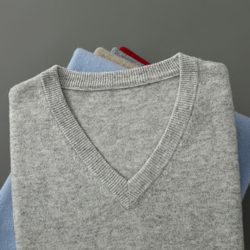 Men Cashmere Pullover V-Neck S - огляд і ціна Mens Fashion Jumpers