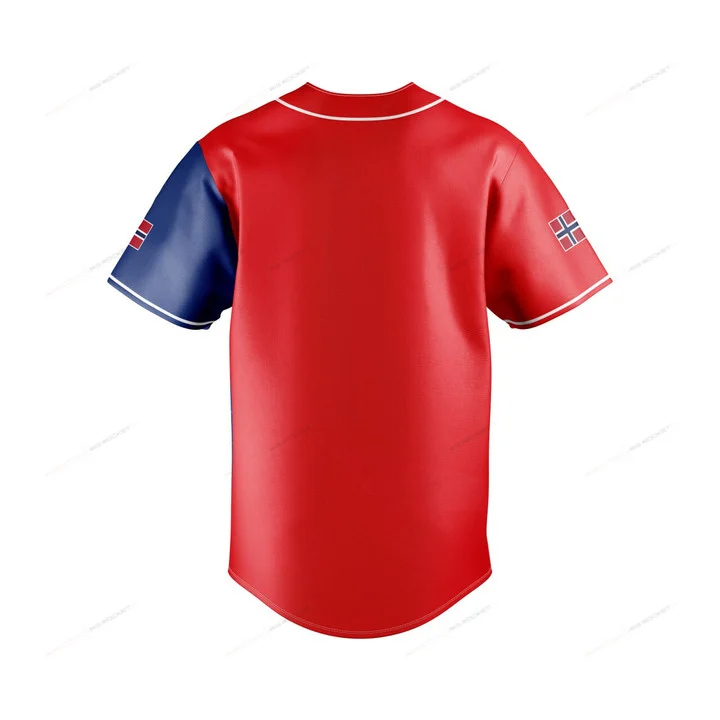 Custom Name Norway Map Graphic - огляд і ціна Mens Fashion Baseball Jersey