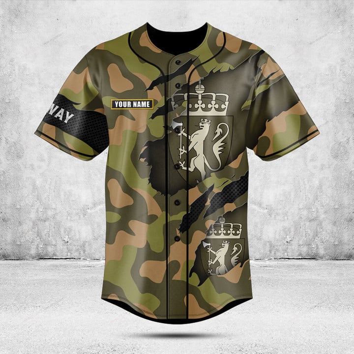 Custom Name Norway Map Graphic - огляд і ціна Mens Fashion Baseball Jersey